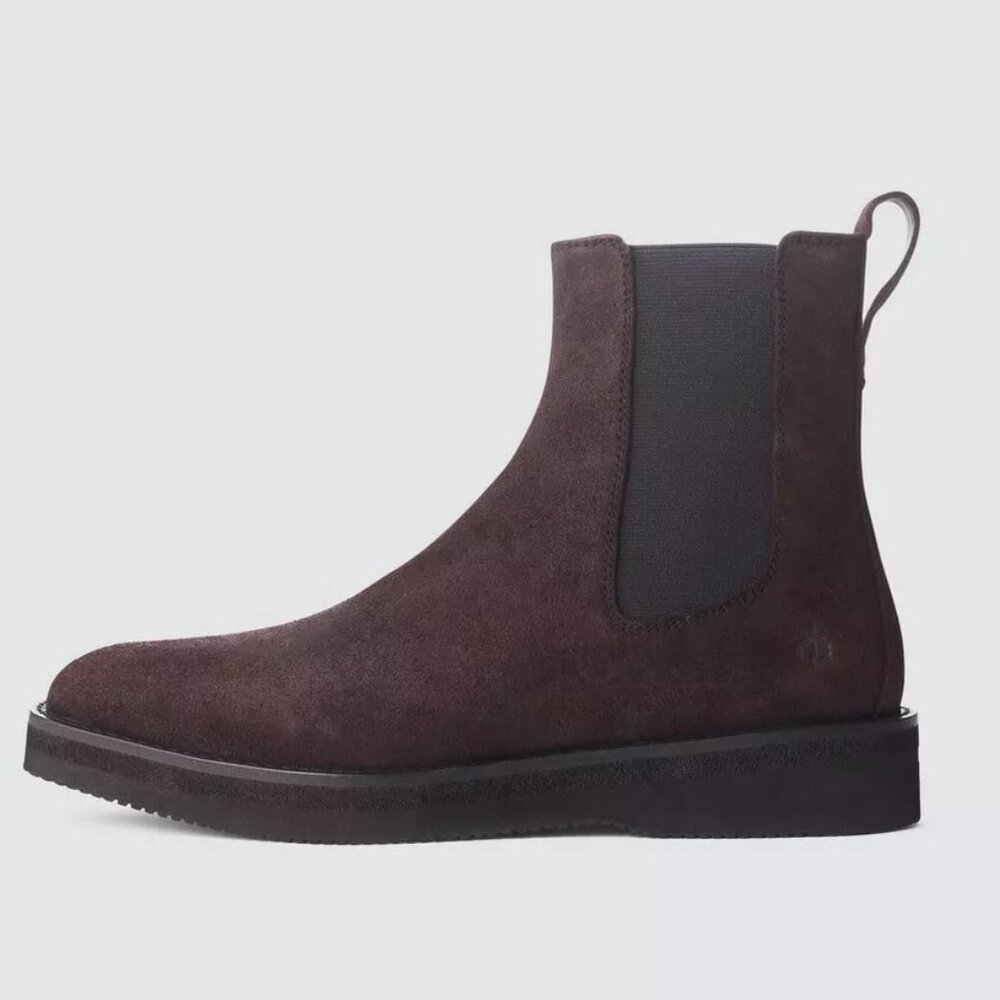 NIB rag & bone Bedford Men's Suede Chelsea Boots Charcoal - 42.5 / 9.5
